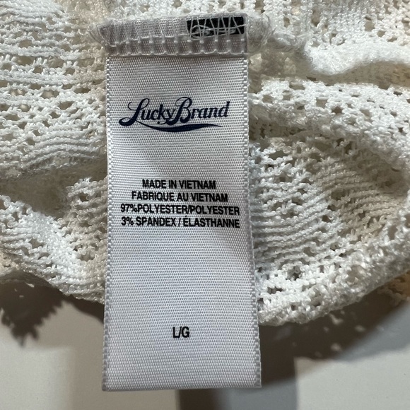 Lucky Brand Lace Boho Tee size L - Picture 11 of 16